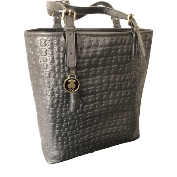 Tous Black Textured Women's Bag - Picture 1 of 9
